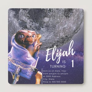 Invitation d'anniversaire E.T l'extraterrestre (modifiable)