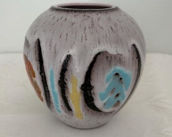 Jarrón de Pekín Wächtersbach vintage, Alemania Occidental, cerámica artística moderna de mediados de siglo.