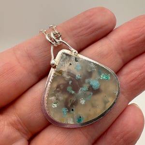 Chrysocolla in Chalcedony and Turquoise Sterling Silver Handmade Necklace