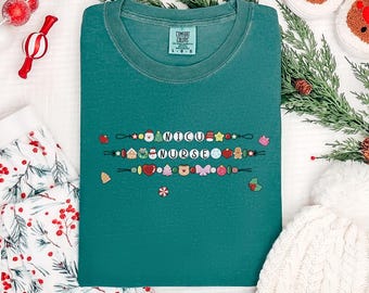 NICU Nurse Christmas Shirt, Holiday Friendship Bracelet Comfort Colors Tee, Funny Neonatal RN Medical Staff Graphic T Shirt Gift