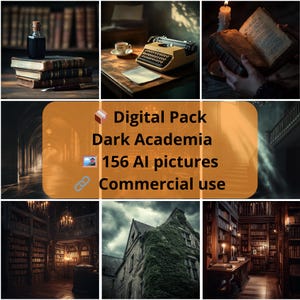 Pack d’images Dark Academia – 156 photos réalistes esthétiques