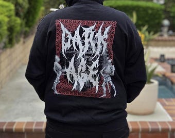Dark Age Pullover Hoodie, Medieval Death Metal Occult Streetwear