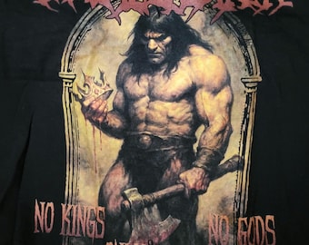 Heavy Metal Throne Breaker Tee: No Kings Graphic Shirt, Rock Concert Top