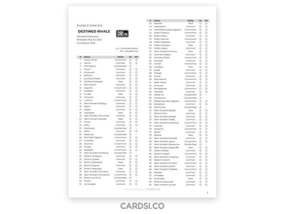 pokémon tcg scarlet & violet destined rivals card list Amazon.com: Pokemon TCG: Scarlet & Violet - Destined Rivals Booster Display  Box main image 1