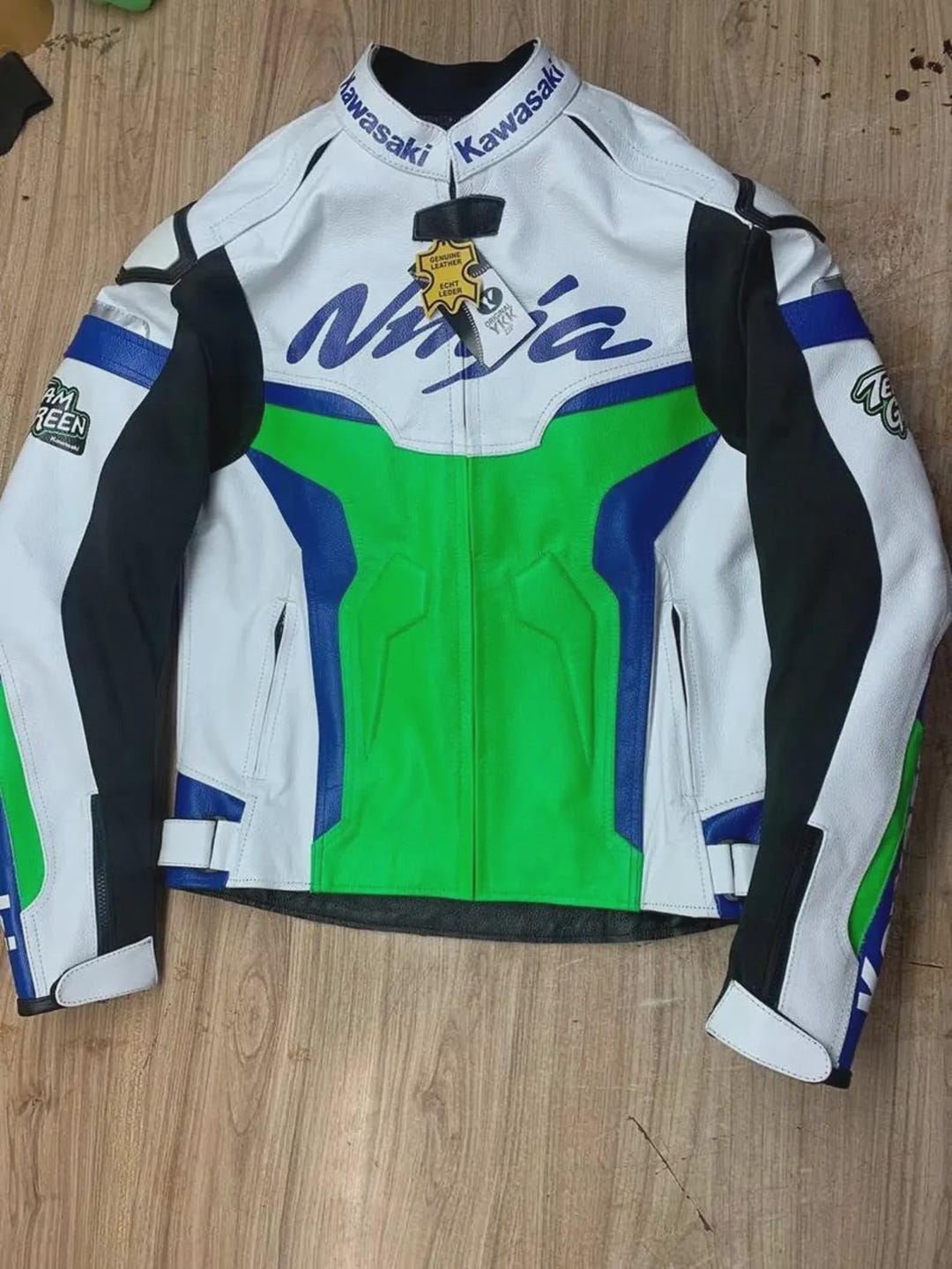 カワサキ Ninja バイクジャケット 牛革 レーシングバイカーギア