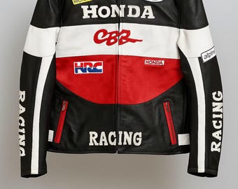 Honda CBR Moto leren motorjas replica koeienhuid motorrijkleding