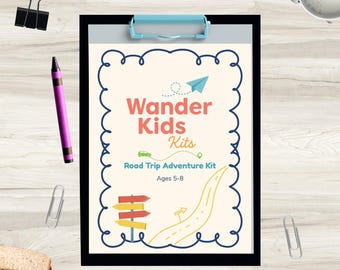 Road Trip Adventure Kit for Kids | Printable Travel Games & Activities | Family Vacation Fun for Ages 5–8
