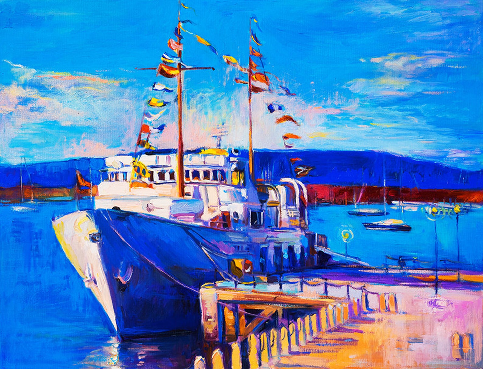 Original Oil Painting Original Boat Art by Ivailo Nikolov Etsy