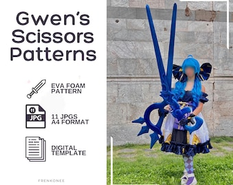 Gwen's Scissors Pintable Cosplay Pattern for EVA foam