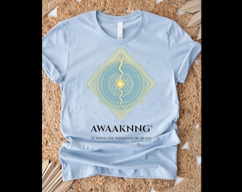 Spiritual Awakening T-Shirt: Sacred Geometry, Inner Strength Design