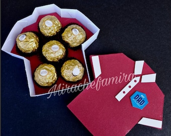 SHIRT BOX SVG -dxf-pdf  digital file,  father&#39;s day , paperbox, box, candy box, gift, paper gift, father&#39;s gift