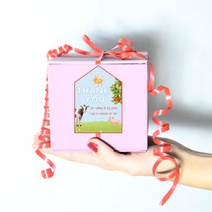 Farm theme Thank You tags, digital download and print from home