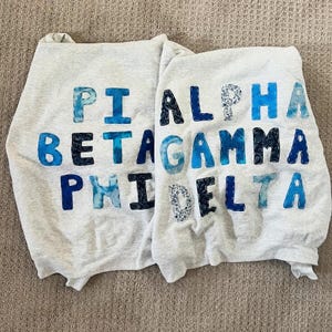 Custom Sorority patchwork apparel