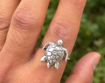 Bague Tortue La Couronnée Couleur Argent et Or