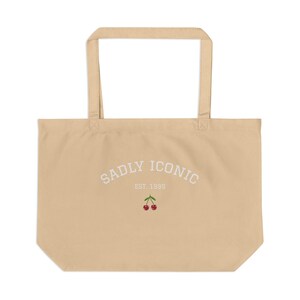 Large Eco Tote Bag, Stylish Reusable Grocery Bag, Sustainable Shopping Tote, Cute Tote for Everyday Use, Gift for Eco-Friendly Friends