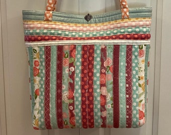 Pastel Polka Dots Quilted Handmade Purse