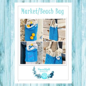 Crochet Market / Beach Eco Friendly Reusable Bag PDF Pattern