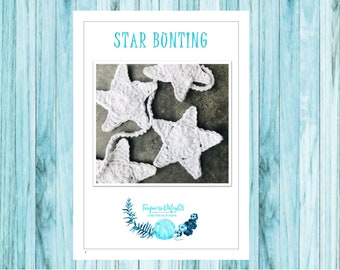 Crochet Christmas Star Bunting PDF Pattern