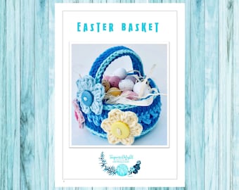 Crochet Easter Egg Basket PDF Pattern