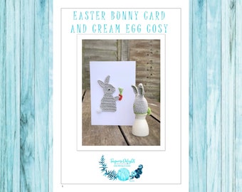 Easter Bunny Card and Cream egg Cosy PDF Pattern