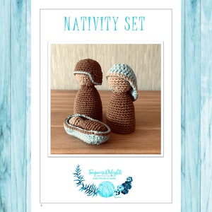 Crochet Christmas Nativity set/ Christmas present/  Christmas decor PDF PATTERN