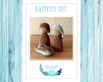 Crochet Christmas Nativity set/ Christmas present/  Christmas decor PDF PATTERN