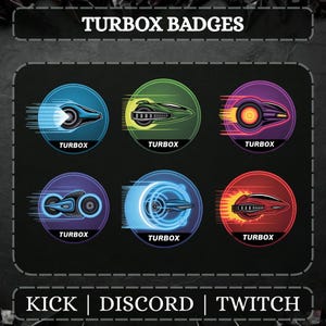 Twitch Turbox Badges | Sub Badges | Twitch Bit Badges | Pre-Made Badges | Kick Badges | Discord Roles | Immediate Download.