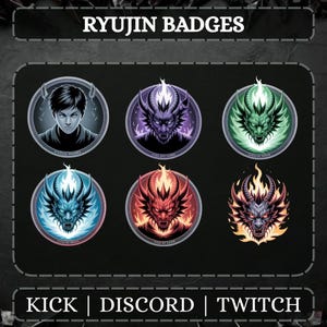 Fictional Character Sub Badges For Twitch | Instant Digital Download | Anime/Manga Sub Badges | Immediate Upload | Stream Badges.