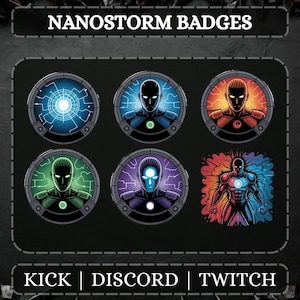 Anime Twitch Sub Badges: Fictional Character Streamer Badges (Digital Download)