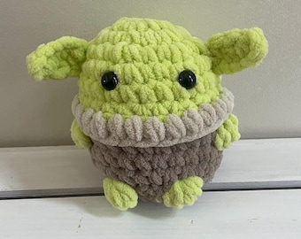 Crochet Baby Alien Plushie Stuffed Animal Amigurumi Toy