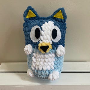Crochet Blue Heeler Dog Plushie Stuffed Animal Amigurumi Toy