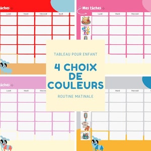 Children&#39;s Morning Routine Chart - Printable PDF | French Morning Routine, Family Organization, Child Autonomy, Zen Morning