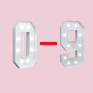 Insegna luminosa con numero di magnate da 3 piedi, gigante, numero illuminato, grande, decorazione per feste, compleanno, matrimonio, evento, sfondo personalizzato