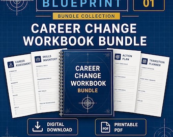 Cahier d'exercices sur le changement de carrière | Guide pivot de carrière, aide au curriculum vitae, préparation aux entretiens pour les personnes qui changent de carrière