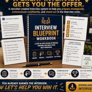 Interview Prep Bundle | STAR Method Workbook & Behavioral Question Worksheets