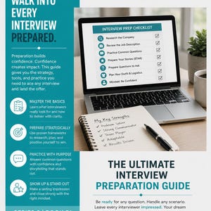 Job Interview Preparation Workbook | Interview Guide for Job Seekers