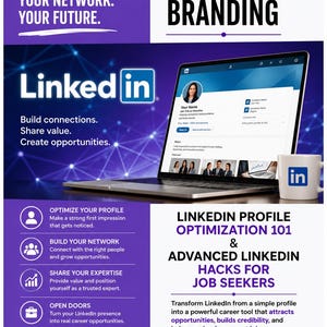 LinkedIn Profile Optimization Guide | Job Search Planner | Build Authority Online | Personal Branding | Career Planning Printable | Book 13