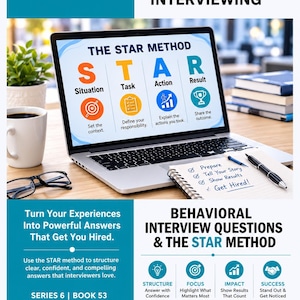 Behavioral & STAR Method | Behavioral Interview Guide | STAR Interview Answers | Job Interview Prep | Competency Interview | Book 53