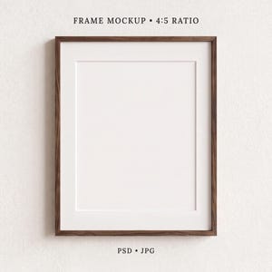 Realistisk trärammodell 4:5 | Ram 8x10 | PSD Smart Object