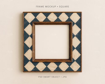 Square Frame Mockup | 1x1 Ratio PSD, JPG (Digital Download)