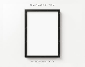 A4 Vertical Frame Mockup | Wall Art Display (PSD, JPG)