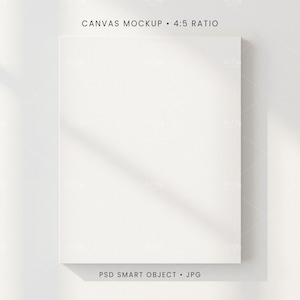 Mockup di tela verticale / Formato 4:5 PSD, JPG (Download digitale)