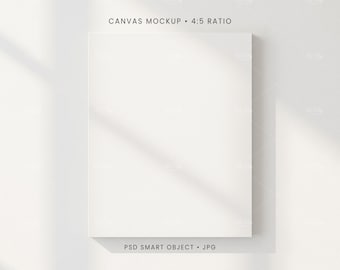 Vertical Canvas Mockup | 4:5 Ratio PSD, JPG (Digital Download)