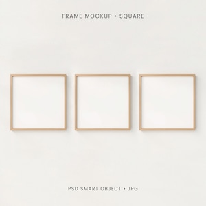 3 quadratischer Rahmen Mockup | 1: 1 Rahmen Mockup PSD, JPG | 015