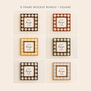 Square Frame Mockup Bundle: 6 Designs (Digital Download)