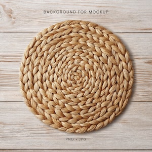 Table Mat Flat Lay Background for Mockups & Social Media | BG 003