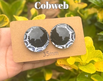 Cobweb - Hand Painted Safety Eyes: Amigurumi Crochet Tools (25-40mm, Black/Red/White Pupil)