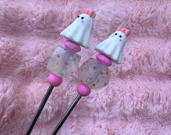 Ghostfetti Ami Sticks, Crochet, Amigurumi, Sewing Sticks, Plushie, Spooky, Scary, Skeleton, Halloween