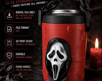 12oz STANDARD Ghost Kife Texture Can Holder 3D-Datei (Digitaler Download).