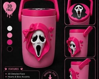 Ghost Girlie Dosenhalter 3D-Datei 12oz Standard (Digitaler Download).